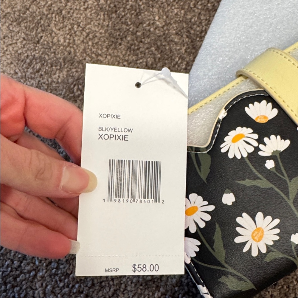 Betsey Johnson Black and Yellow Floral Wristlet - Picture 3 of 6